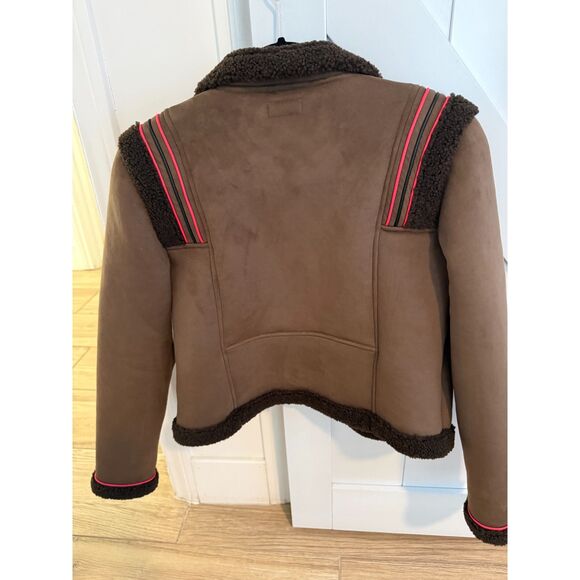 Mother The Prized Possesion Faux Suede & Faur Shearling Jacket XS NWT - Picture 6 of 7